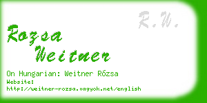 rozsa weitner business card